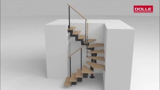 Indoor Modular Staircase Dubai - 180° Turn