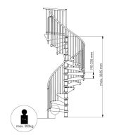 Indoor Modular Spiral Staircase - Spiral Smart - Minka
