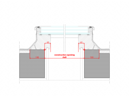 Παράθυρο Επίπεδης Οροφής Okpol Triple με Επίπεδο Εξωτερικό Υαλοπίνακα- Σταθερό 