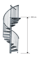 Exterior Galvanized Spiral Staircase Rondo Plus