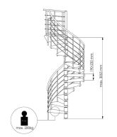 Indoor Modular Spiral Staircase - Venezia Smart - Minka