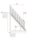 Modular Staircase Boston with 90 degrees Turn