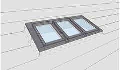 Multiple Pitched Roof Windows VELUX - Flat Roof Application
